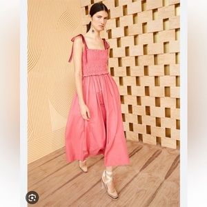 NWT Ulla Johnson Akshara Smocked Cotton Dress Sz 12